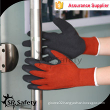 SRSAFETY red liner knit gloves latex glove en388/safety gloves